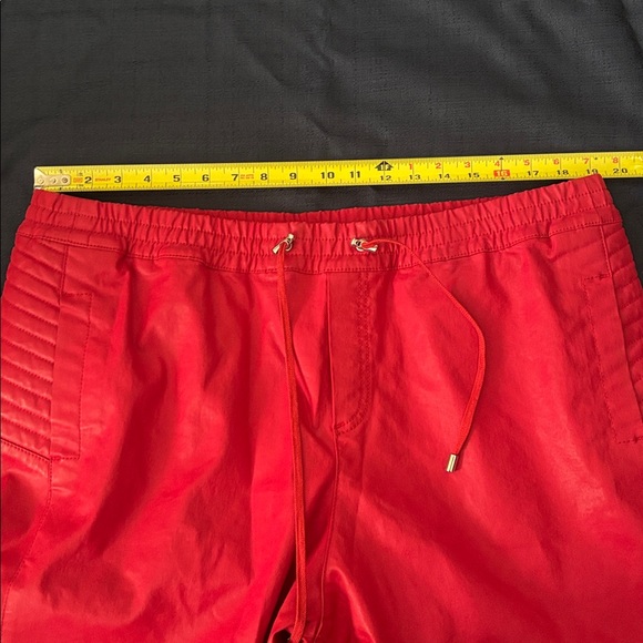 Balmain Red Quilted Joggers ( New ) - Picture 6 of 11